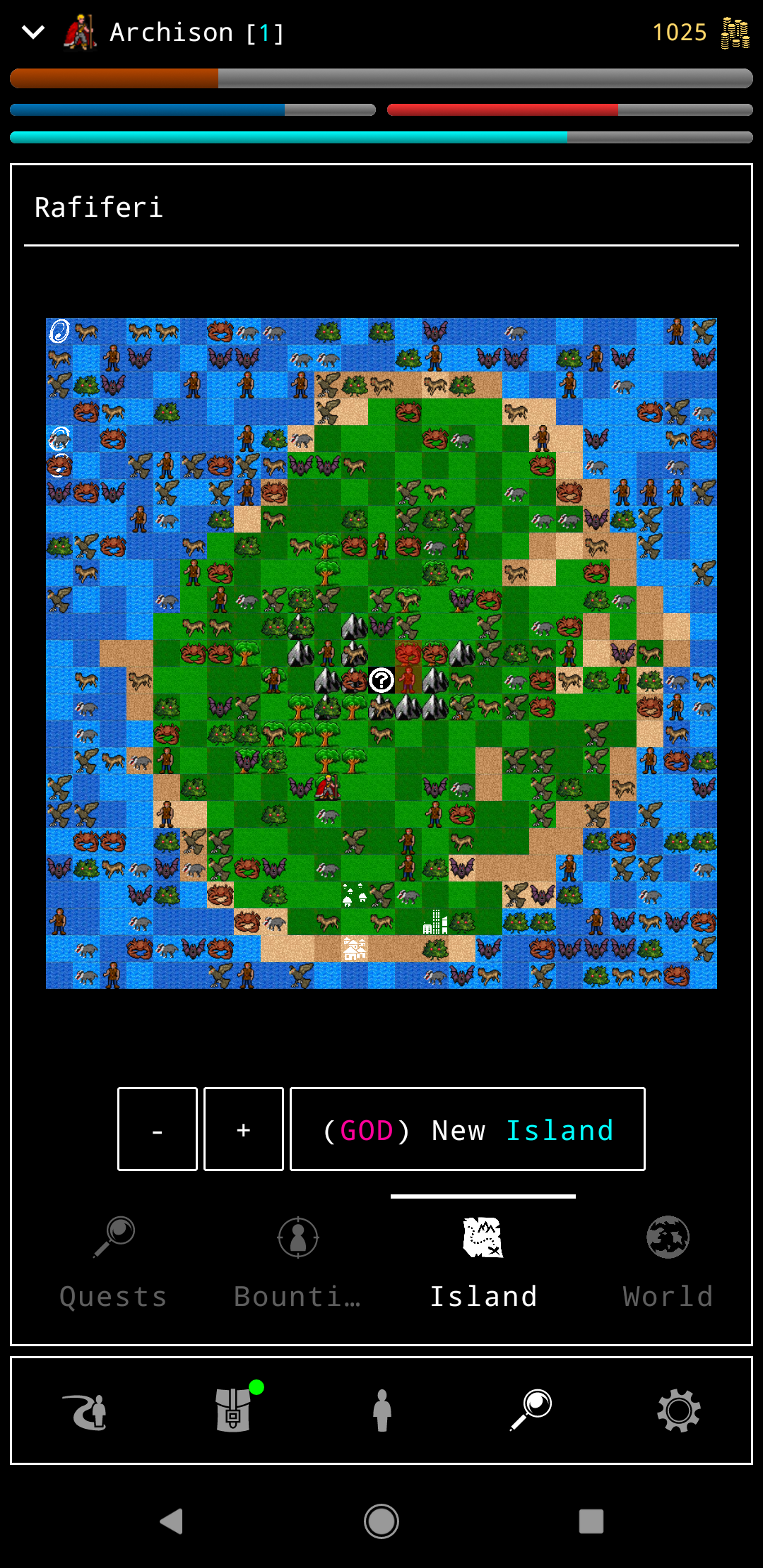 RAR III - Island screen