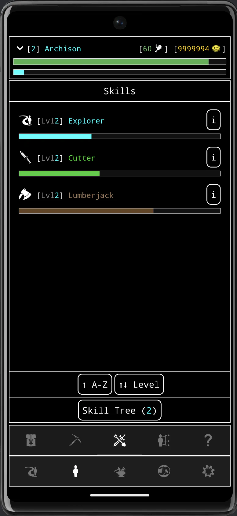 RAR: Islands - Skills Screen