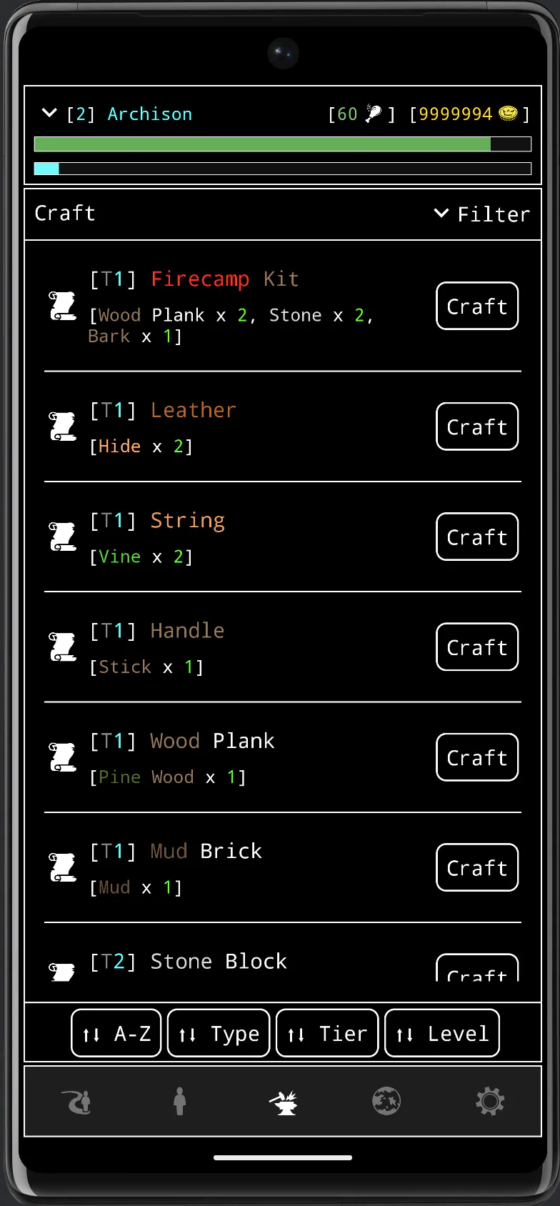 RAR: Islands - Craft Screen